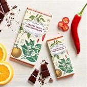 Orange Chilli dark chocolate bar - Botanical range 
